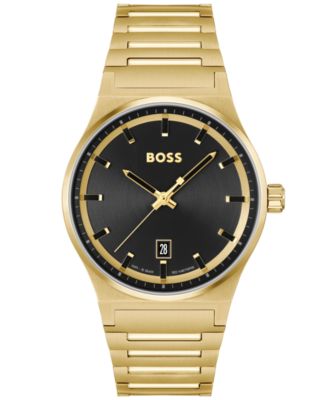 HUGO BOSS Мужские часы Candor Gold Ion Plated из нержавеющей стали 41mm