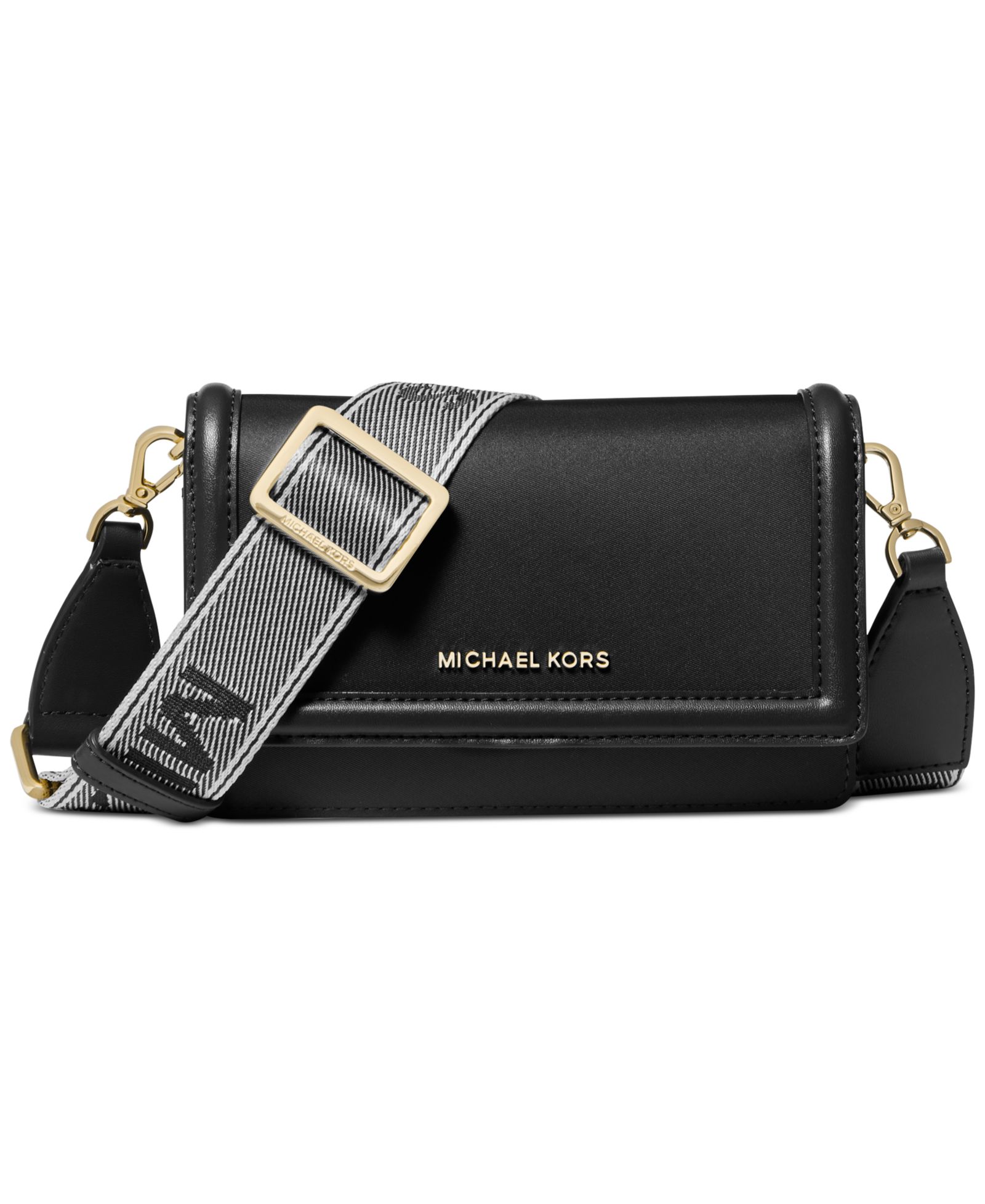 Michael Kors Logo Mini Nylon Crossbody with Webbing Strap