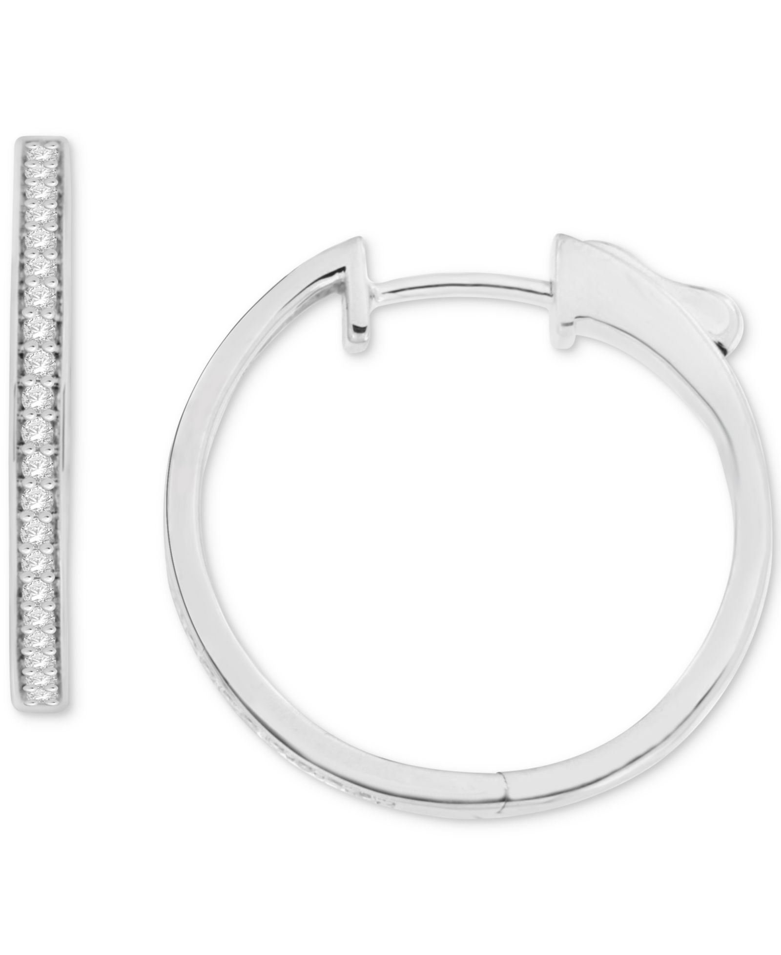 Серьги-кольца Diamond Small Hoop в Sterling Silver, 0.94