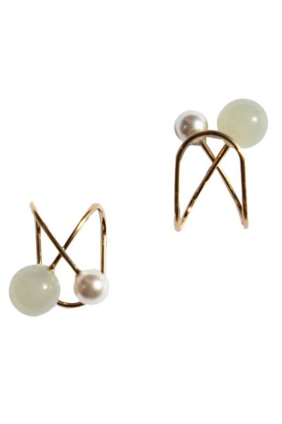 Colette Jade and Pearl Ear Cuffs