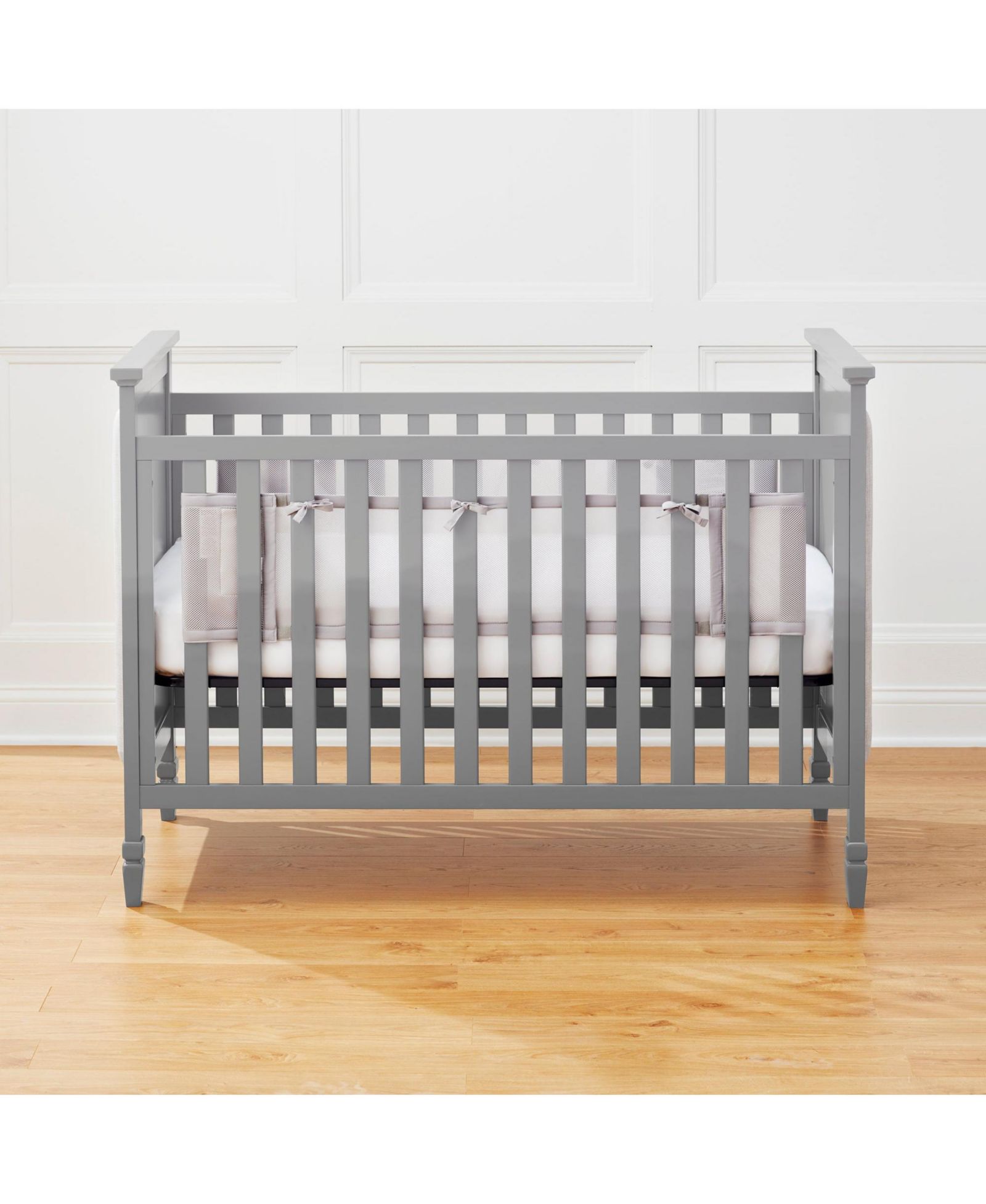 BreathableBaby Breathable Mesh Liner for Full-Size Cribs, Classic 3mm Mesh (Size 2FS Covers 2 Sides)