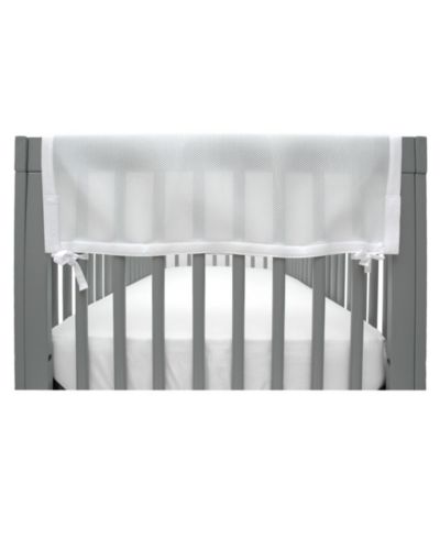 BreathableBaby Breathable Mesh Crib RailGuard Teething Cover, 27" Short Panel (2-Pack)