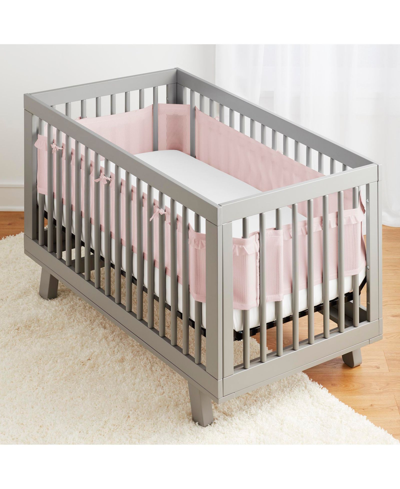 BreathableBaby Сетчатый вкладыш для детской кроватки Full-Size, Deluxe 4mm Mesh (4FS Covers 3 or 4 Sides)