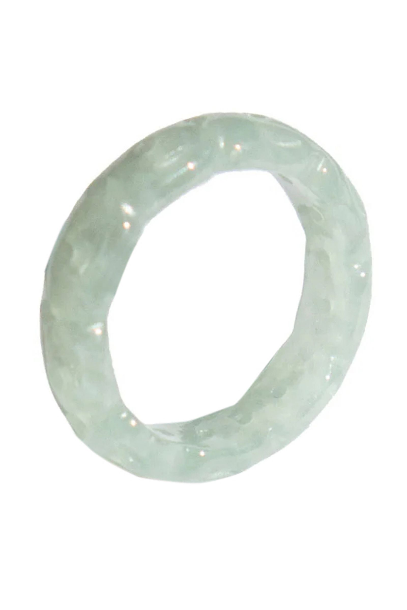 Weave Off-White Jade Ring