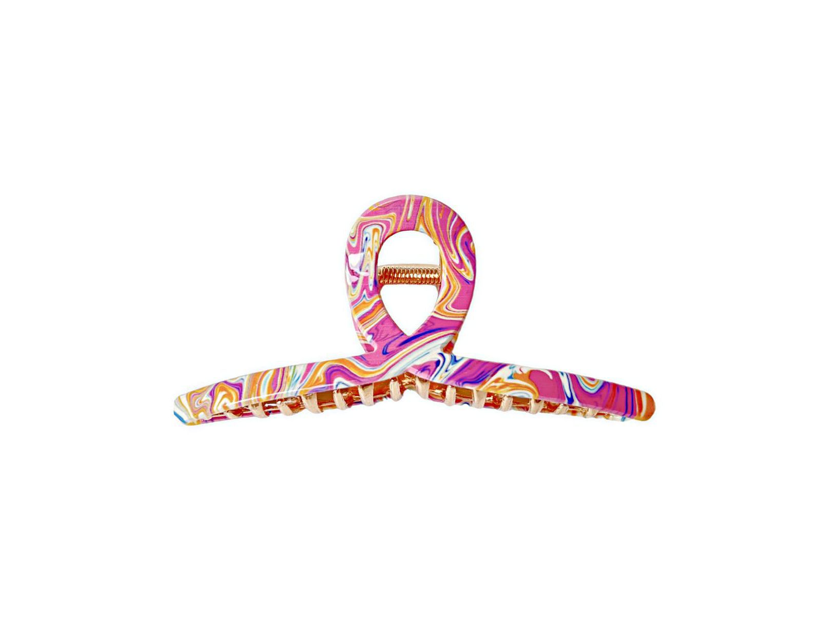 Looped Claw Clip - Swirl