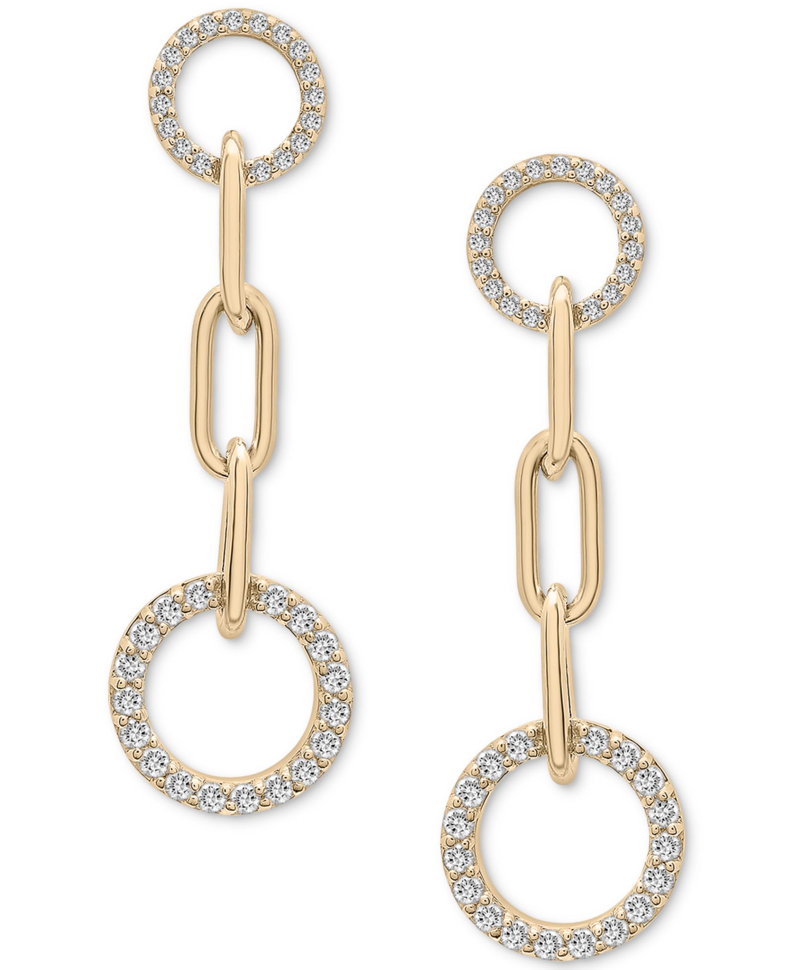 Wrapped in Love™ Серьги-подвески с бриллиантовым кольцом 1/2 ct. t.w. в 14k Gold