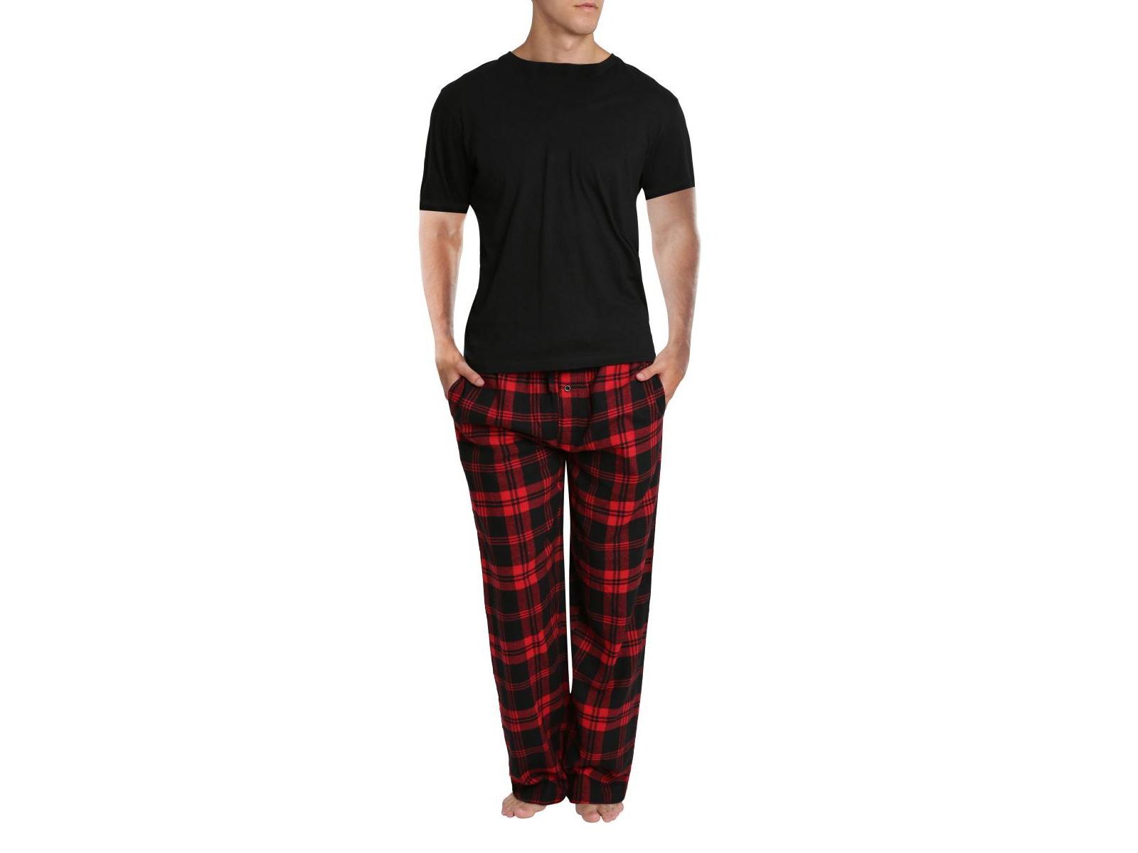 Men's Short Sleeve Flannel Pajama Set