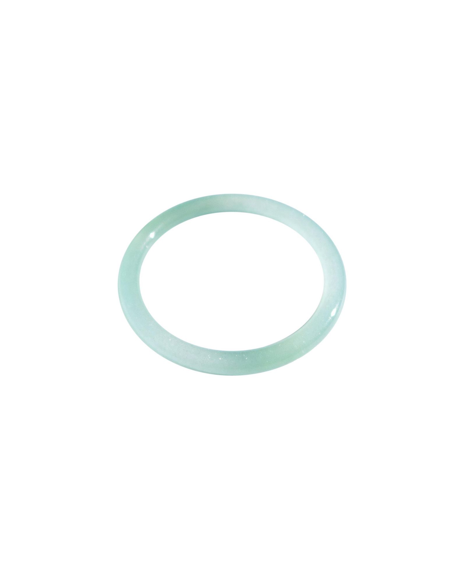 Pond Jade-Green Skinny Round Gemstone Bangle
