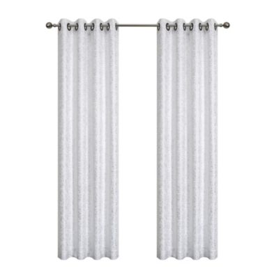 GoodGram Montauk Accents 2 Piece Grommet Top Sparkly Metallic Light Filtering Window Curtains
