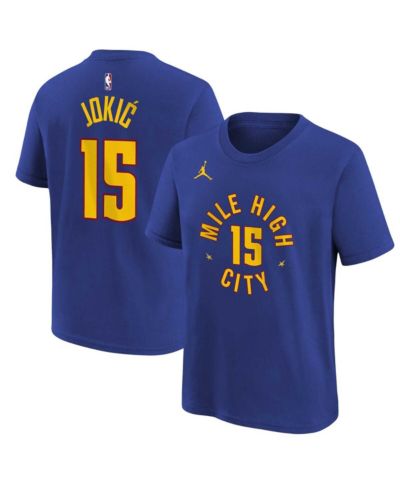 Детская футболка Jordan Nikola Jokic Blue Denver Nuggets Statement Edition