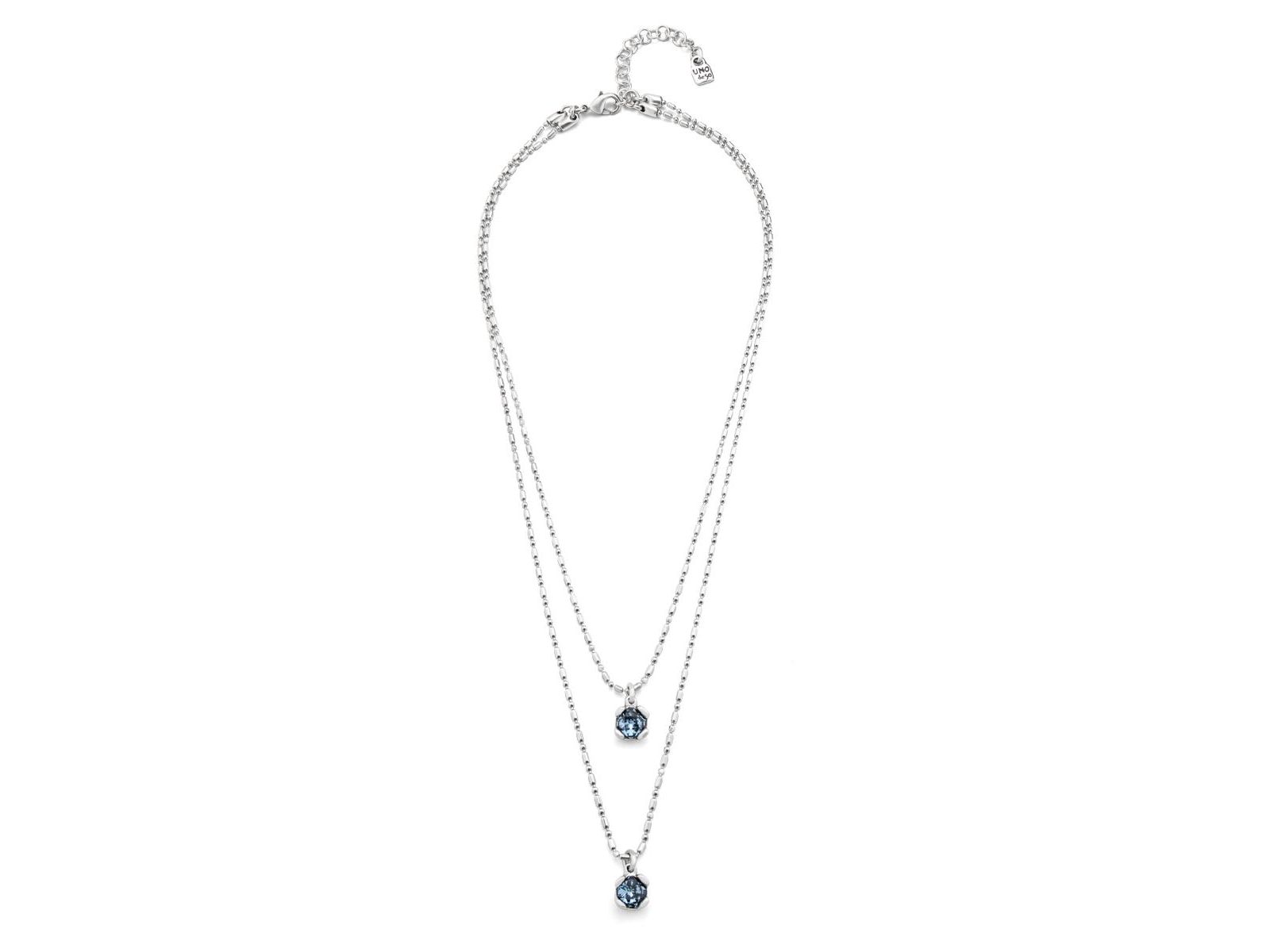 UNOde50 Sterling Silver Metal Alloy Double Chain Necklace