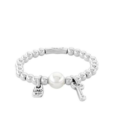 Браслет UNOde50 Sterling Silver Center Cultivated Pearl Metal