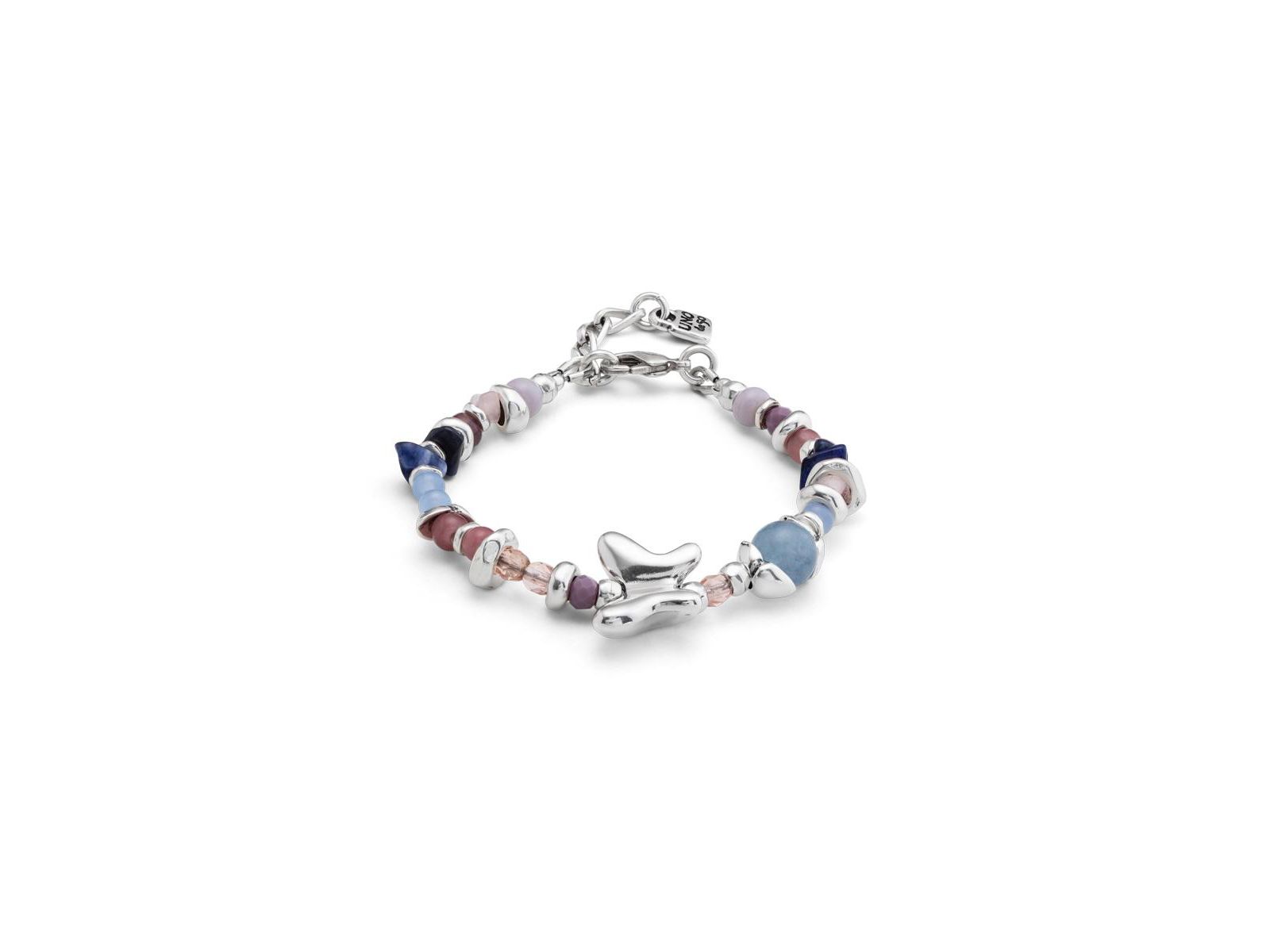 UNOde50 Sterling Silver Multicolor Handmade Crystals Metal Alloy Bracelet