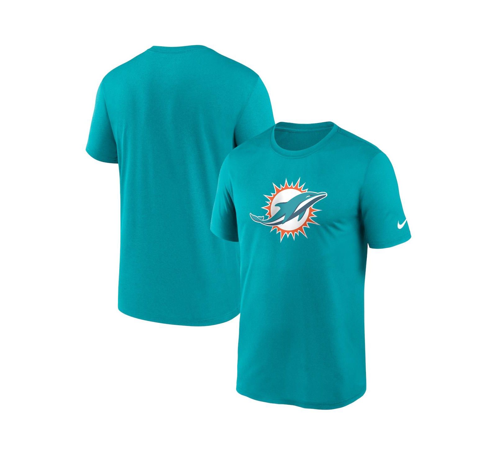 Men's Nike Aqua Miami Dolphins Legend Logo Performance T-shirt