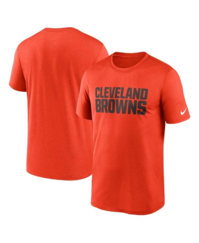 Мужская футболка Nike Orange Cleveland Browns Legend Wordmark Performance