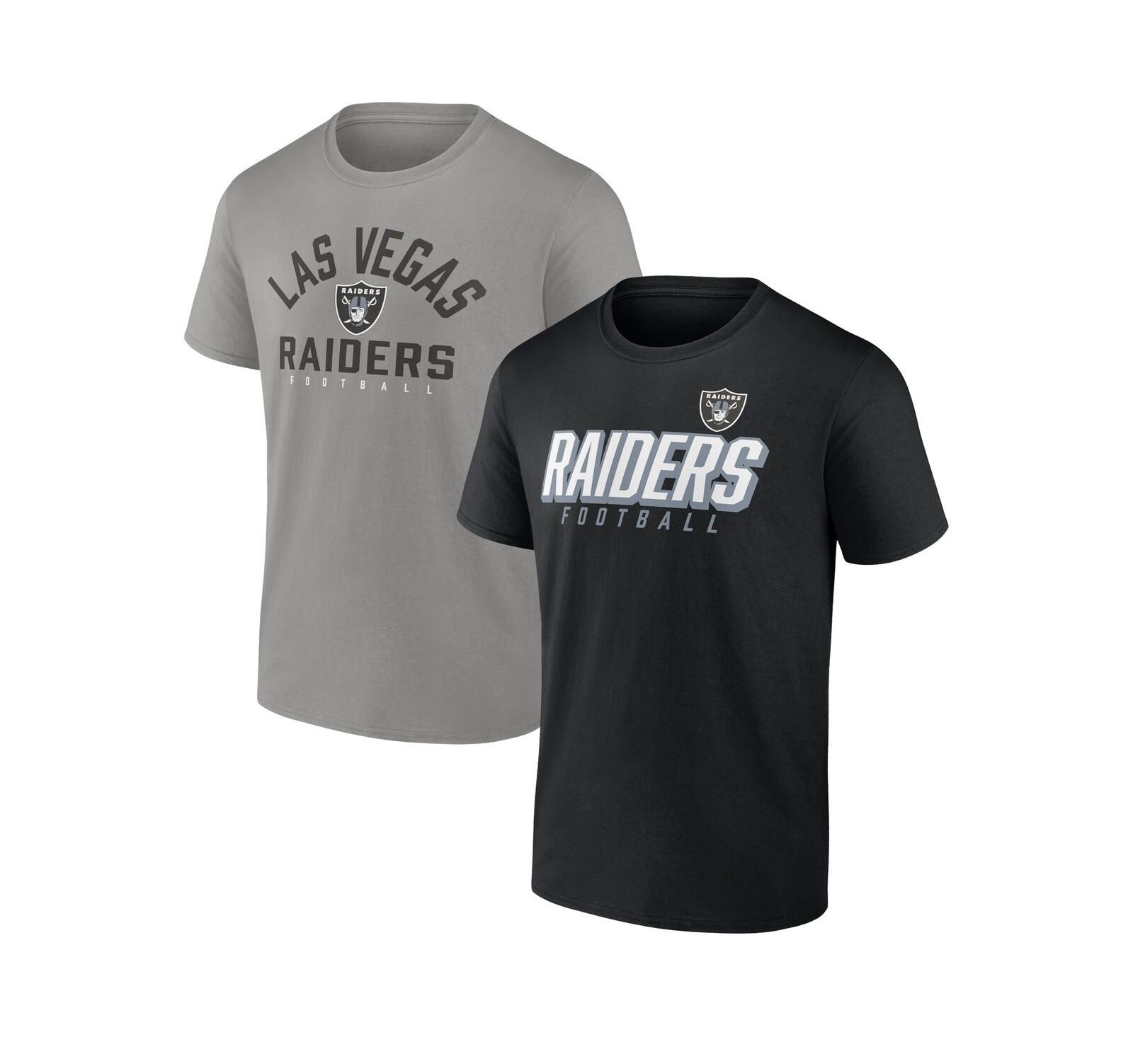 Мужской комплект футболок Fanatics Las Vegas Raiders Player Pack, Black, Silver