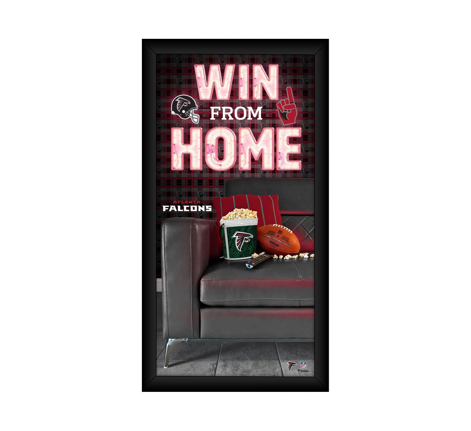 Atlanta Falcons Framed 10" x 20" Win From Home Collage