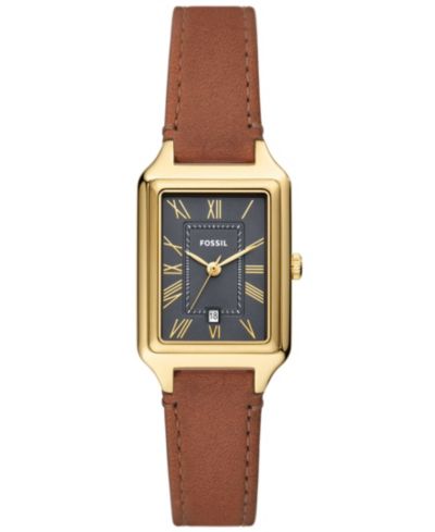 Fossil Женские часы Raquel Three-Hand Date Medium Brown Genuine Leather, 23mm