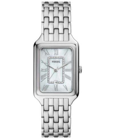 Женские часы Fossil Raquel Three-Hand Silver-Tone Stainless Steel, 26mm