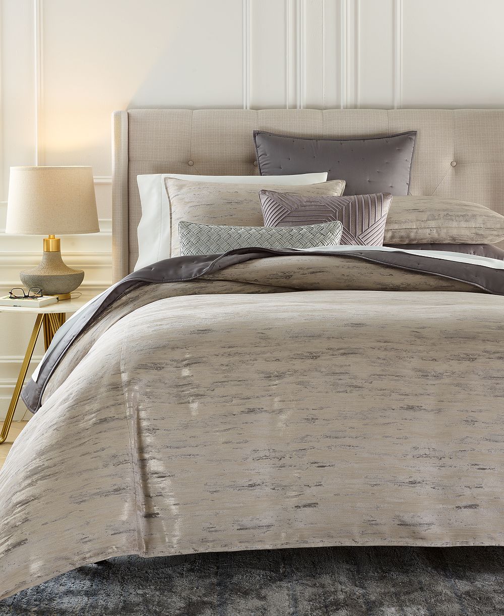 Hotel Collection Impasto Stone 3-Pc. Comforter Set, King, Exclusively at Macy’s