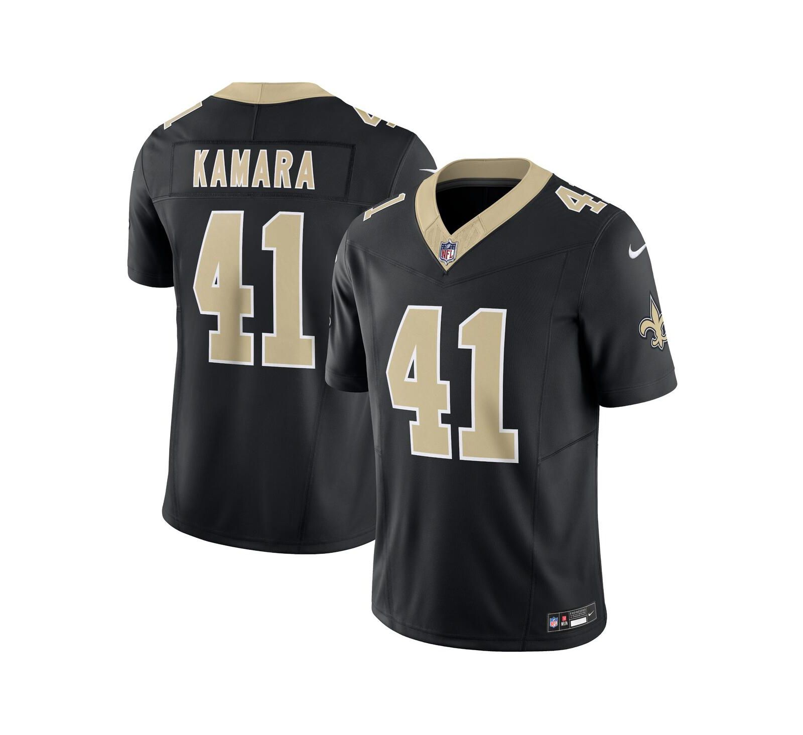 Мужская джерси Nike Alvin Kamara Black New Orleans Saints Vapor F.U.S.E. Limited