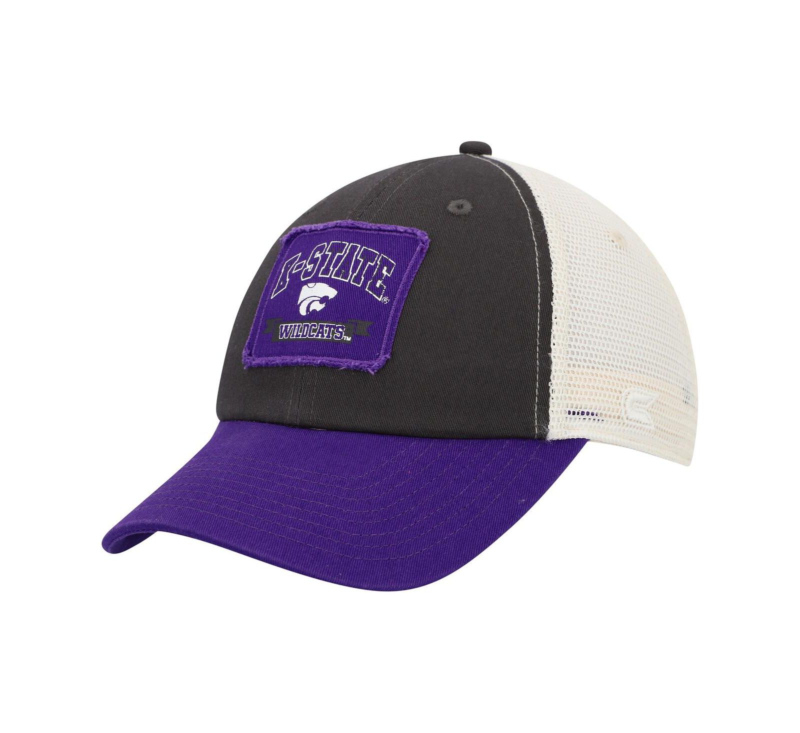 Мужская бейсболка Colosseum Charcoal Kansas State Wildcats Objection Snapback