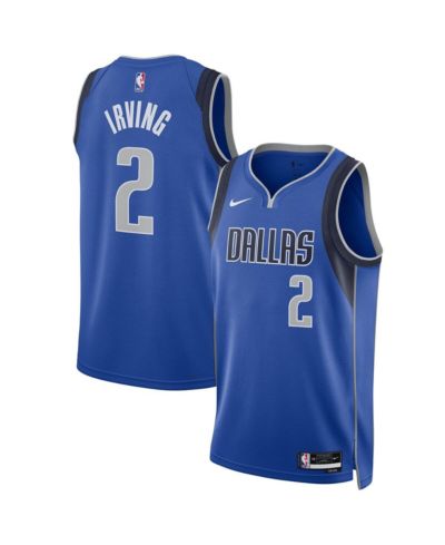 Мужская и женская джерси Nike Kyrie Irving Blue Dallas Mavericks Swingman - Icon Edition