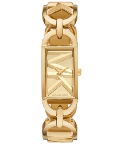 Женские часы Michael Kors Empire Quartz Three-Hand Gold-Tone, 20X30mm