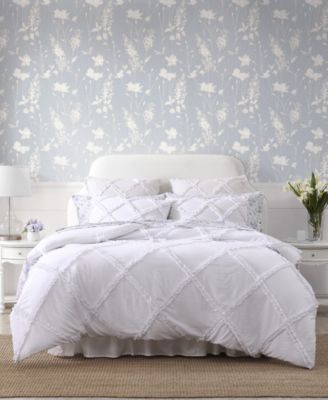 Laura Ashley Комплект из 2 предметов: однотонное покрывало из микрофибры, Twin XL