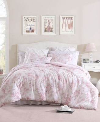 Laura Ashley Delphine Cotton Reversible 2 Piece Comforter Set, Twin