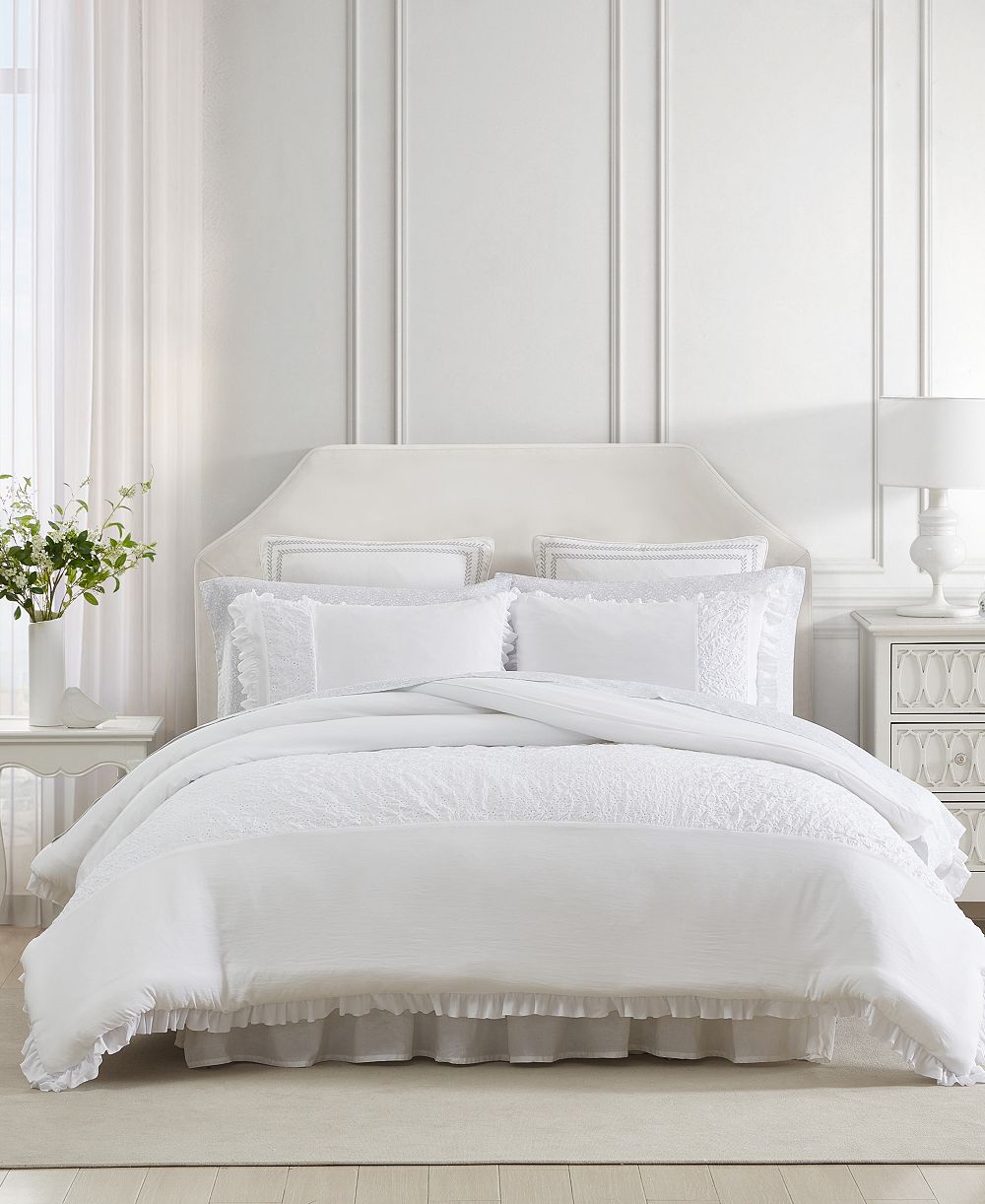 Комплект покрывал Laura Ashley Eyelet Ruffle Microfiber Full/Queen