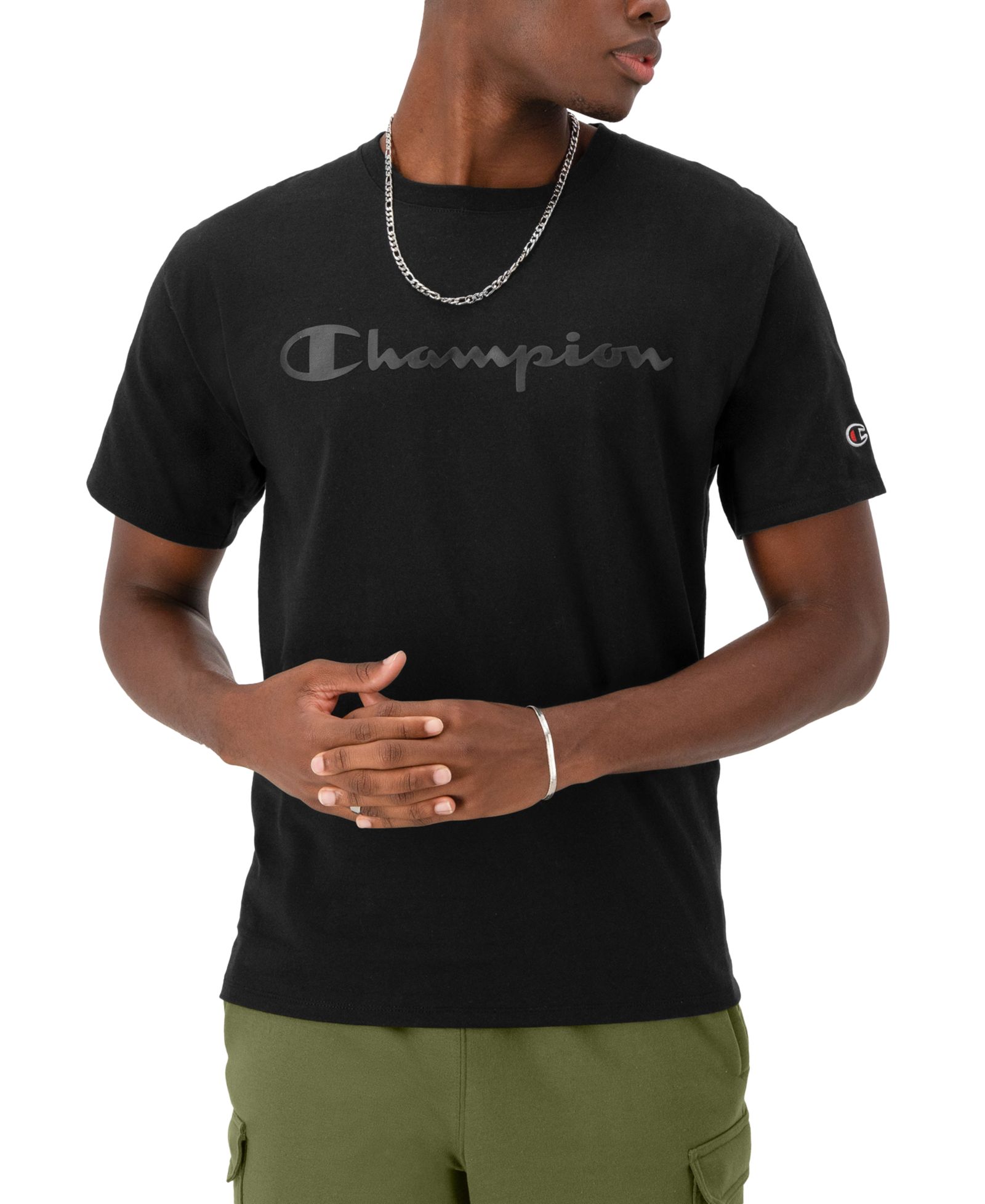 Champion Men's Classic Graphic Tonal Script Logo T-Shirt