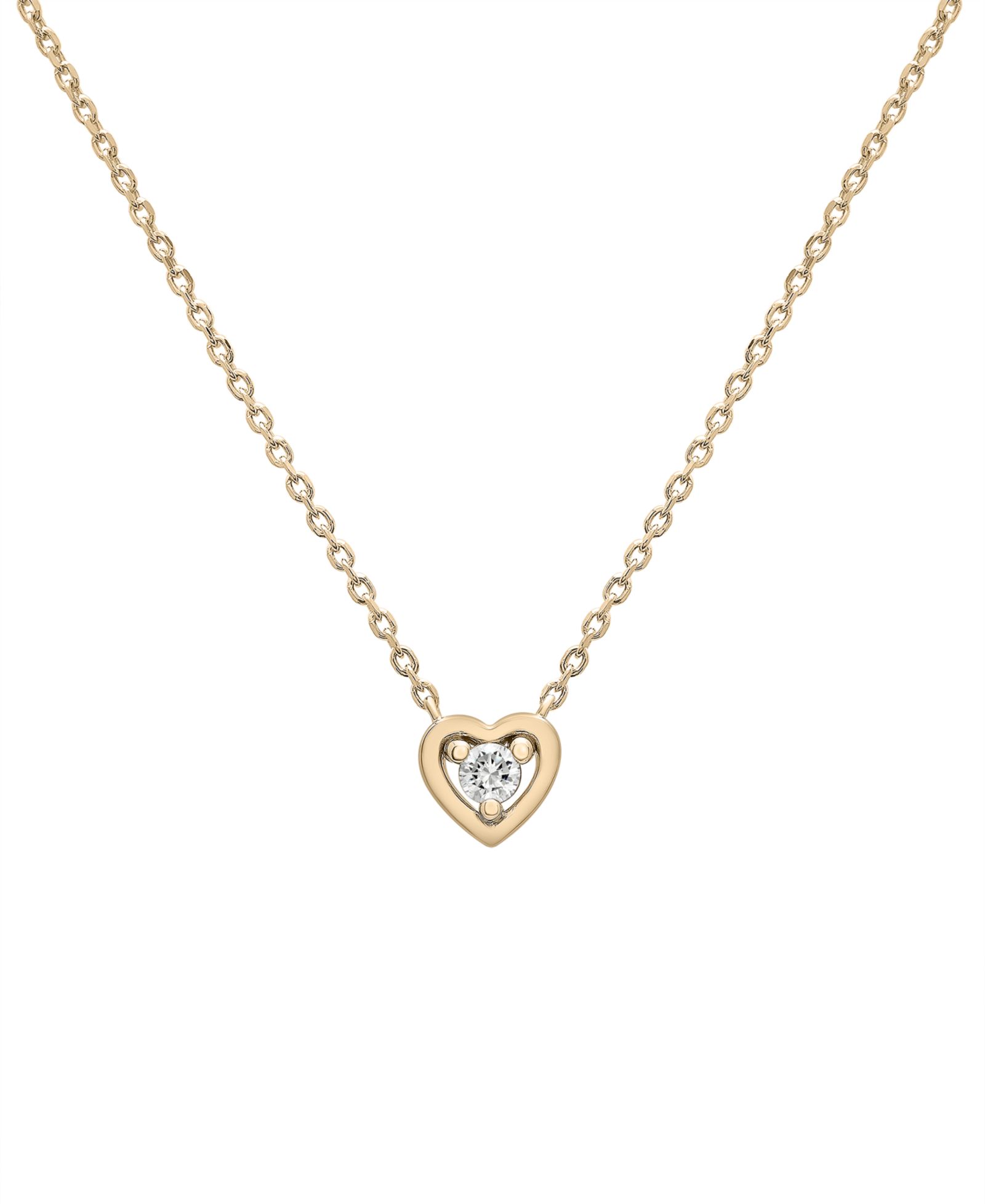 Audrey by Aurate подвеска Diamond Heart 18" в золотом покрытии Gold Vermeil