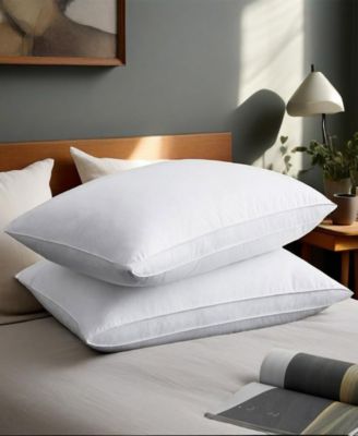 Подушки UNIKOME 100% Cotton Medium Soft Down and Feather Gusseted, 2 шт, Queen