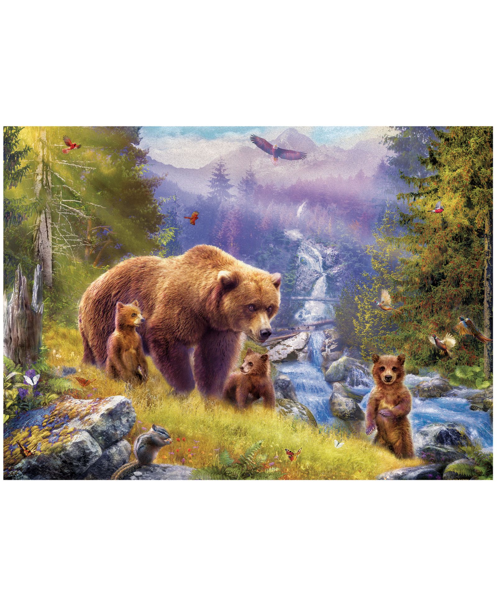 Семейный пазл Eurographics Jan Patrik Grizzly Cubs, 500 деталей