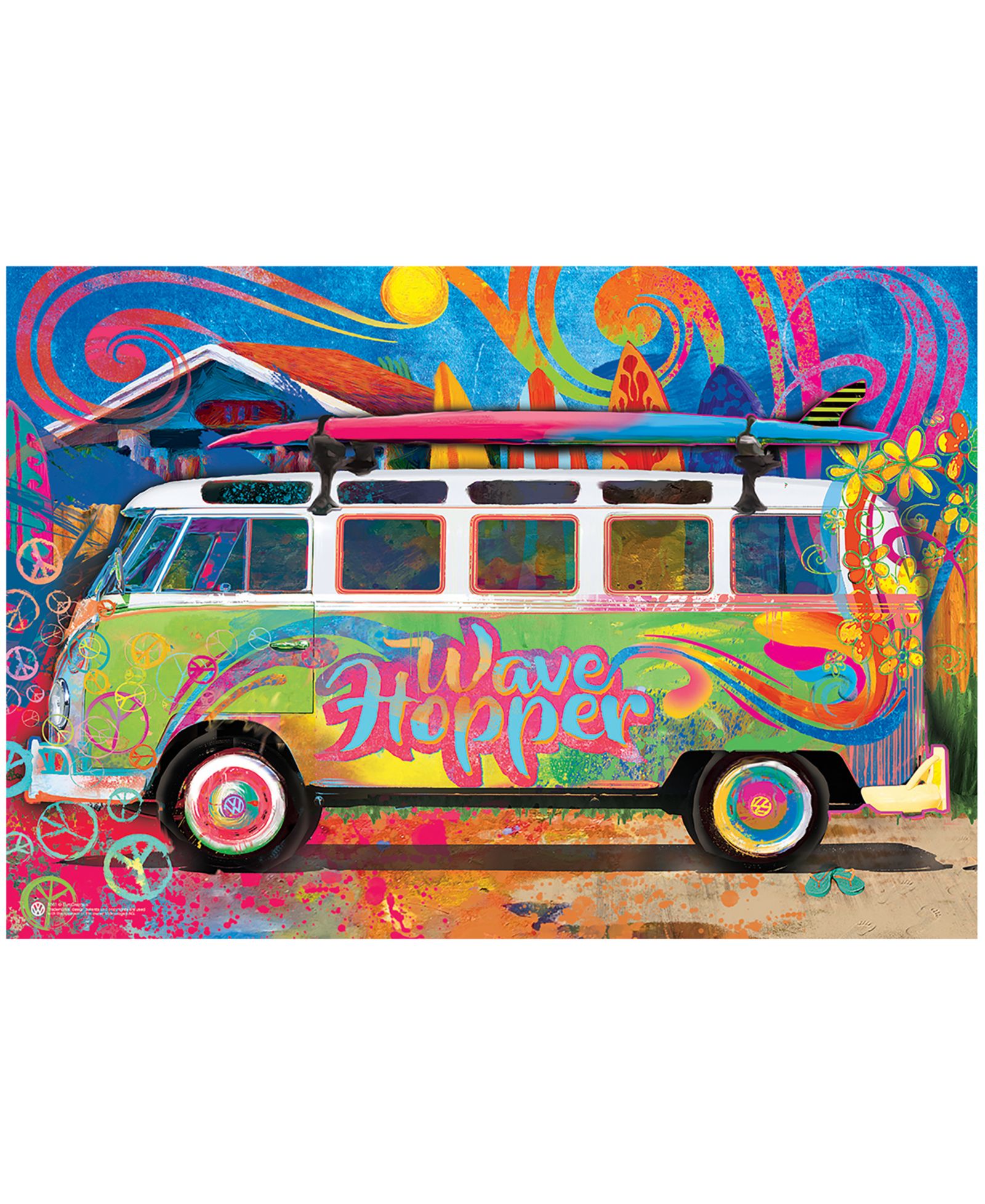 Пазл Eurographics Volkswagen Wave Hopper Collectible Bus-Shaped Tin, 550 Pieces