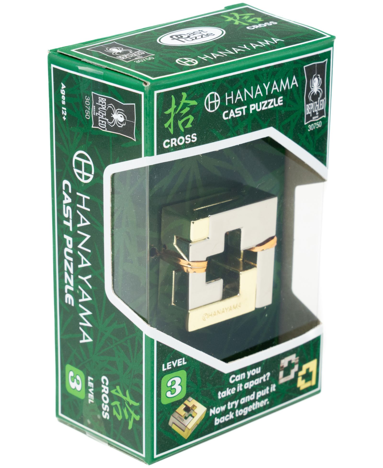 Bepuzzled Hanayama Level 3 головоломка Cast Puzzle, Cross