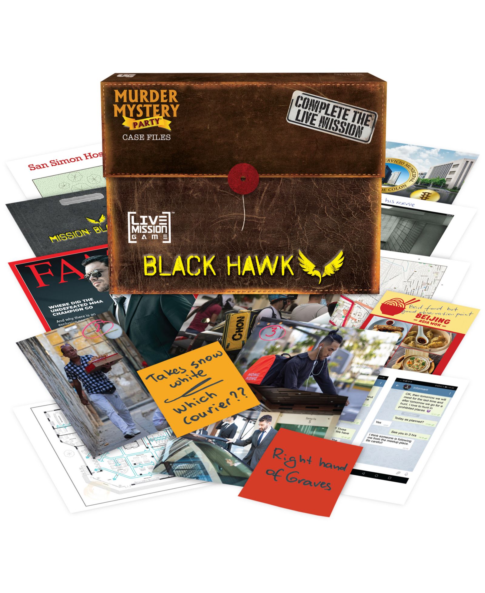 University Games Murder Mystery Party Case Files Black Hawk Live миссия игра