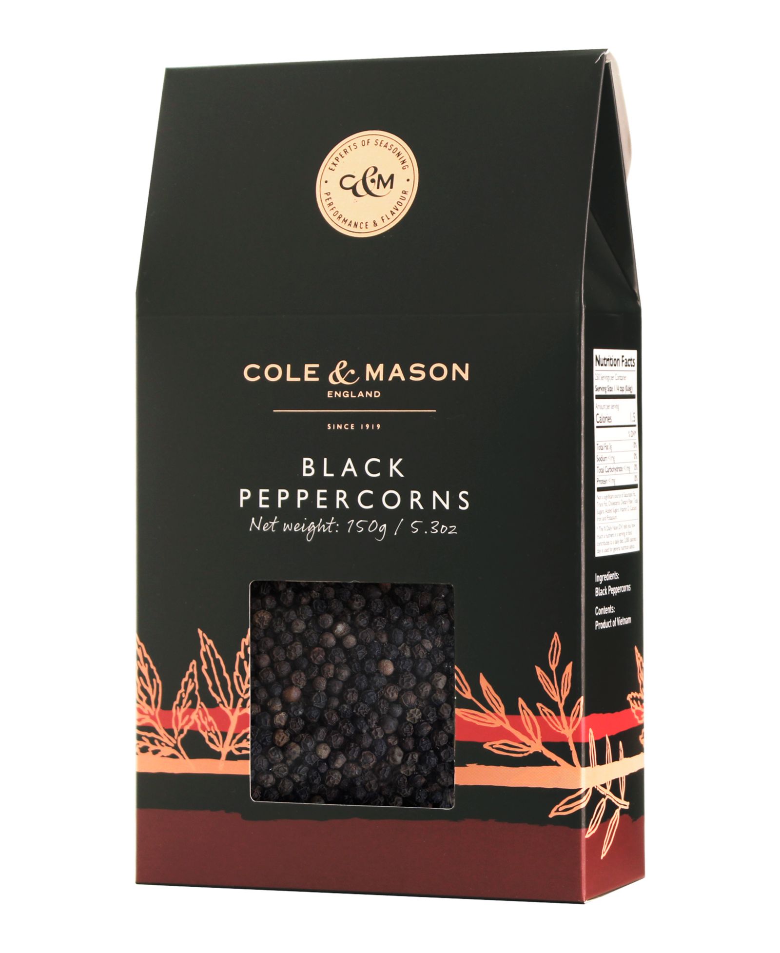 Рефил для перемалывания черного перца Cole & Mason