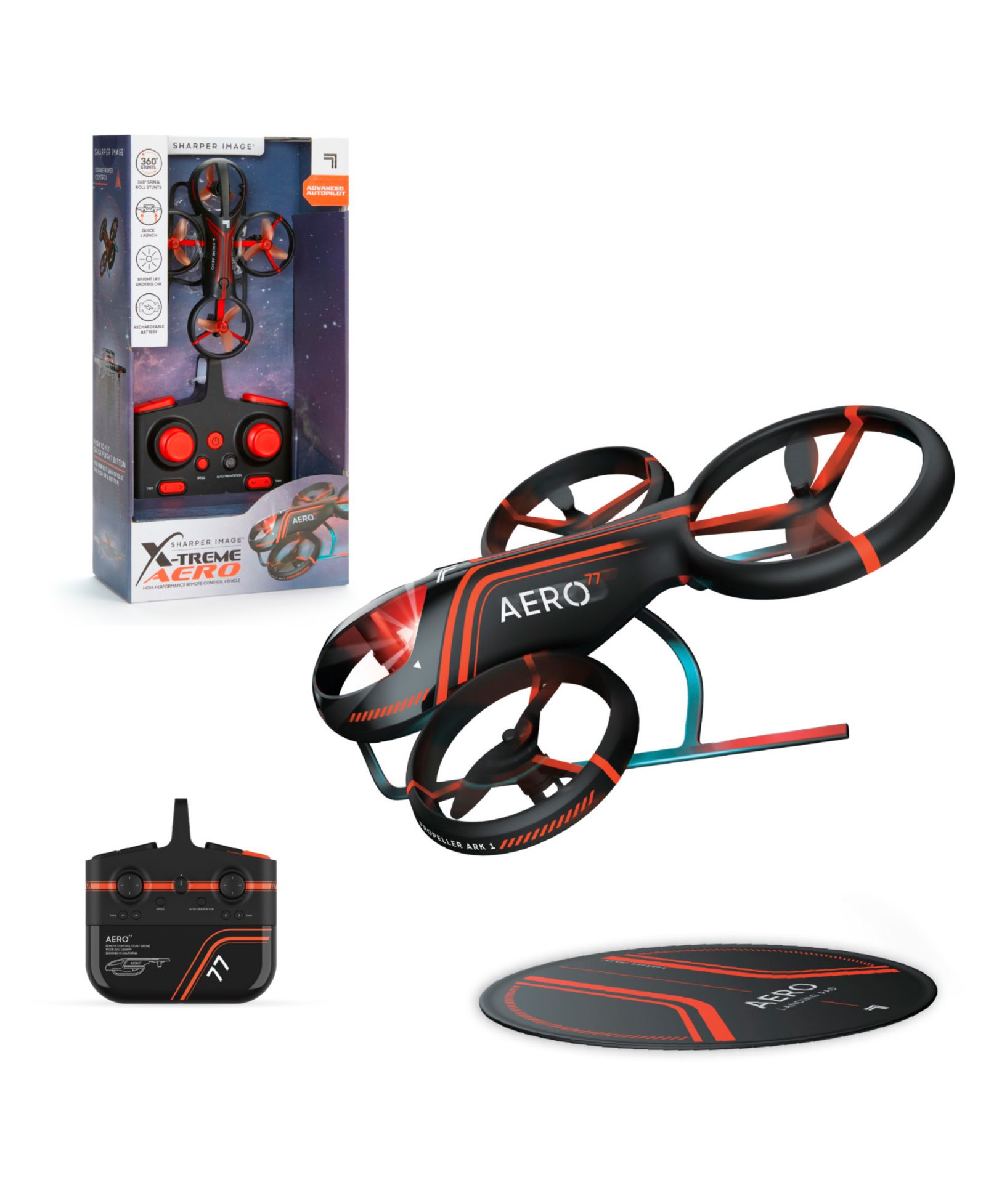 Sharper Image X-Treme Aero Long-Range Stunt Remote Control Drone