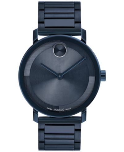 Мужские часы Movado Men's Bold Evolution 2.0 Swiss Quartz с синей сталью 40mm