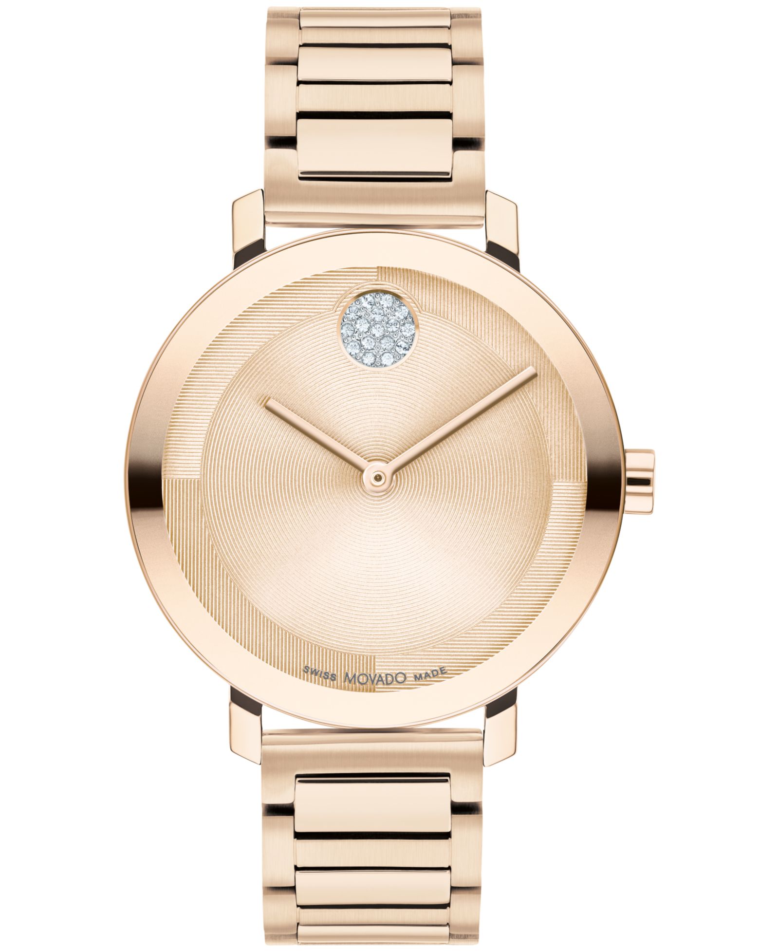 Женские часы Movado Bold Evolution 2.0 Swiss Quartz Ionic Plated Carnation Gold-Tone Steel 34mm
