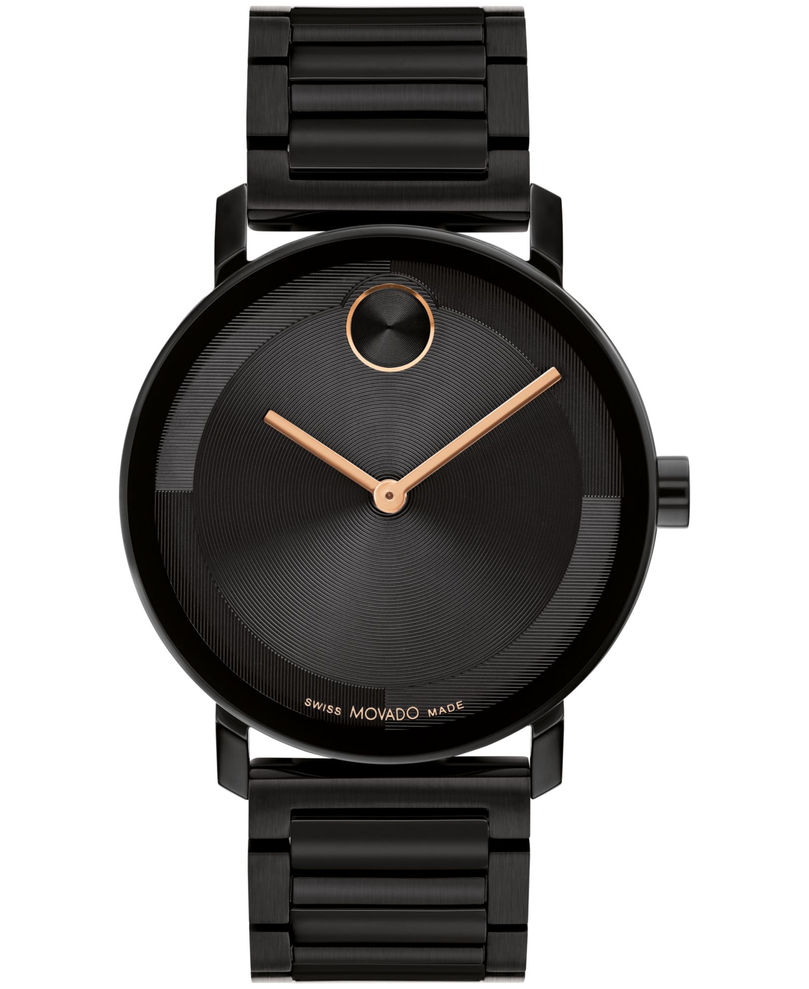 Мужские часы Movado Bold Evolution 2.0 Swiss Quartz Ionic Plated Black Steel 40mm