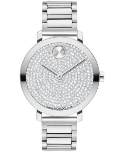 Женские часы Movado Bold Evolution 2.0 Swiss Quartz Silver-Tone Stainless Steel 34mm