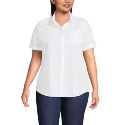 Lands' End Plus Size Wrinkle Free No Iron Shirt