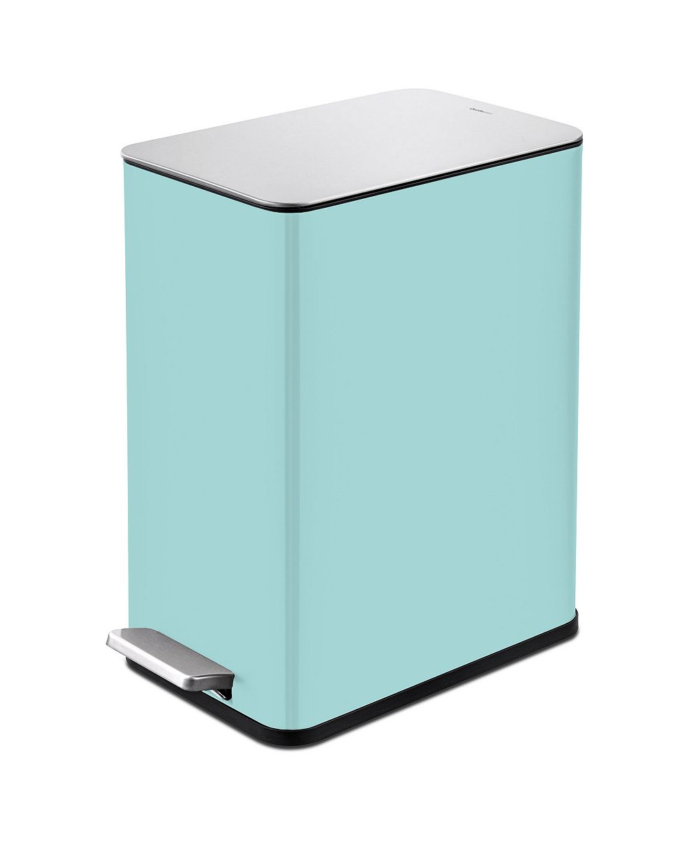 Qualiazero 10L / 2.6 Gallon Slim Step Can - Shiny Baby Blue
