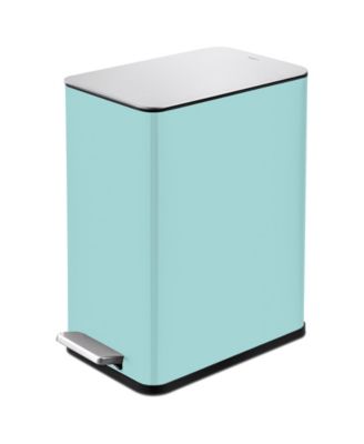 Qualiazero 10L / 2.6 Gallon Slim Step Can - Shiny Baby Blue