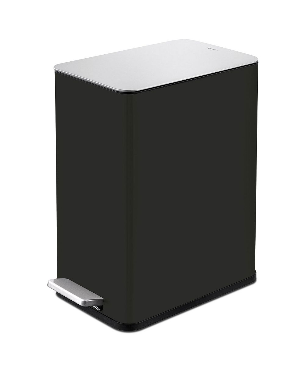 Qualiazero 10L / 2.6 Gallon Slim Step Can - Shiny Black
