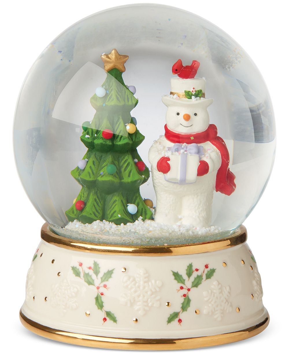 Lenox Стеклянный шар Snowman & Tree Happy Holly Days