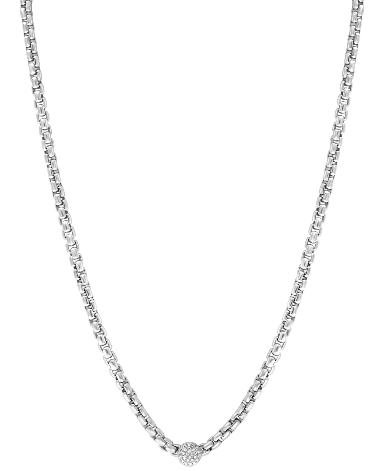 EFFY® кулон с бриллиантовым кластером, 18" в Sterling Silver (1/10 ct. t.w.)